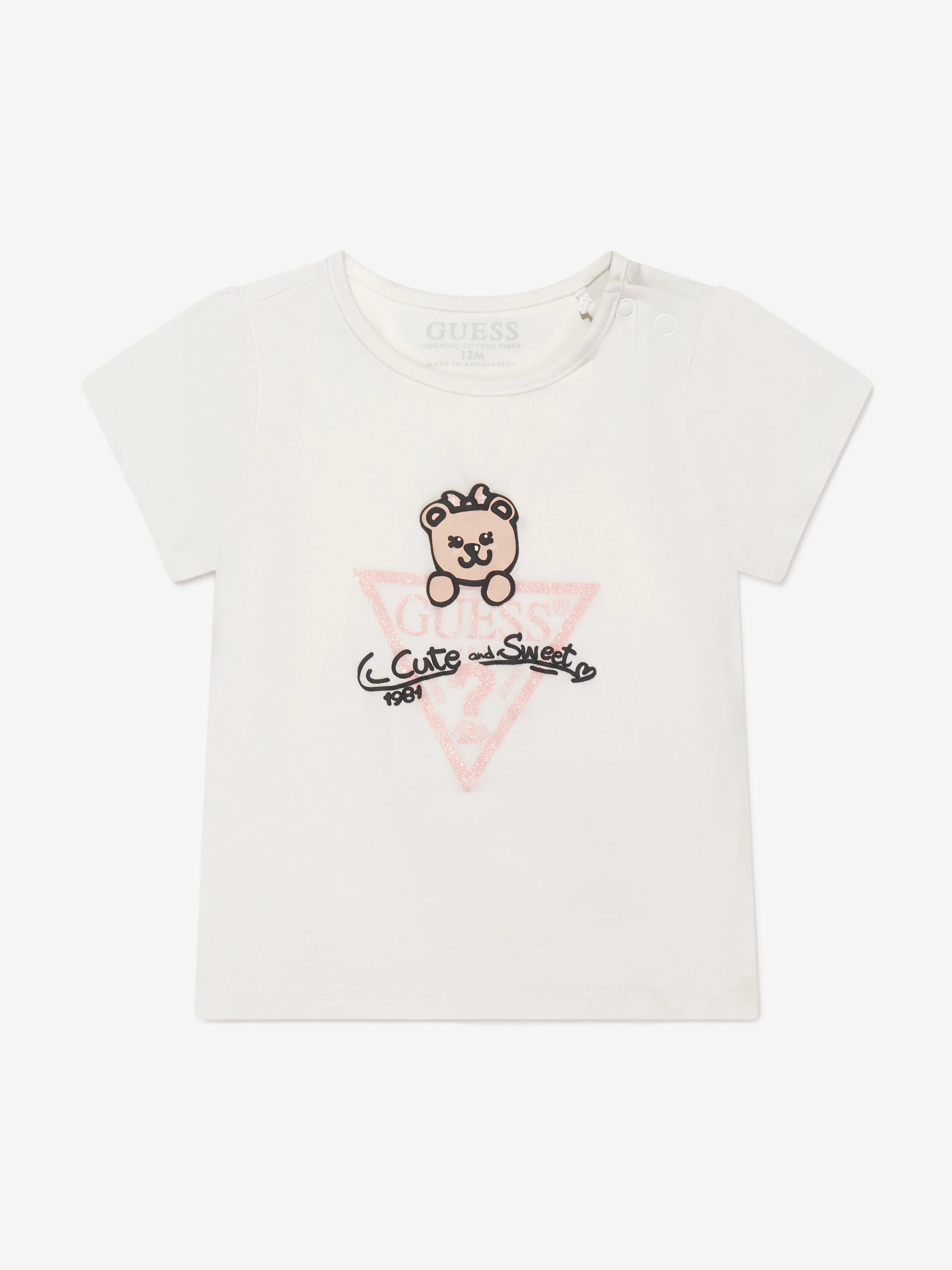 Guess Baby Girls Bear Logo T-Shirt