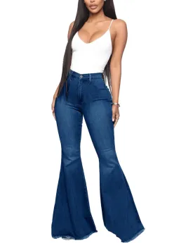 High-Waisted Slim Versatile Fit Stretch Flare Jeans