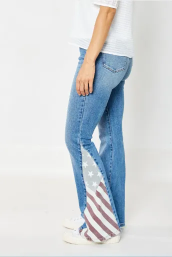 Judy Blue Flag Flare Jeans