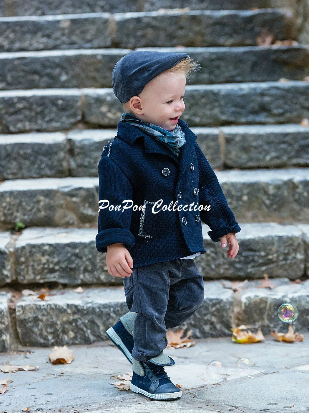 Kid's Jacket-Coat for baby - PIEDRO Blue