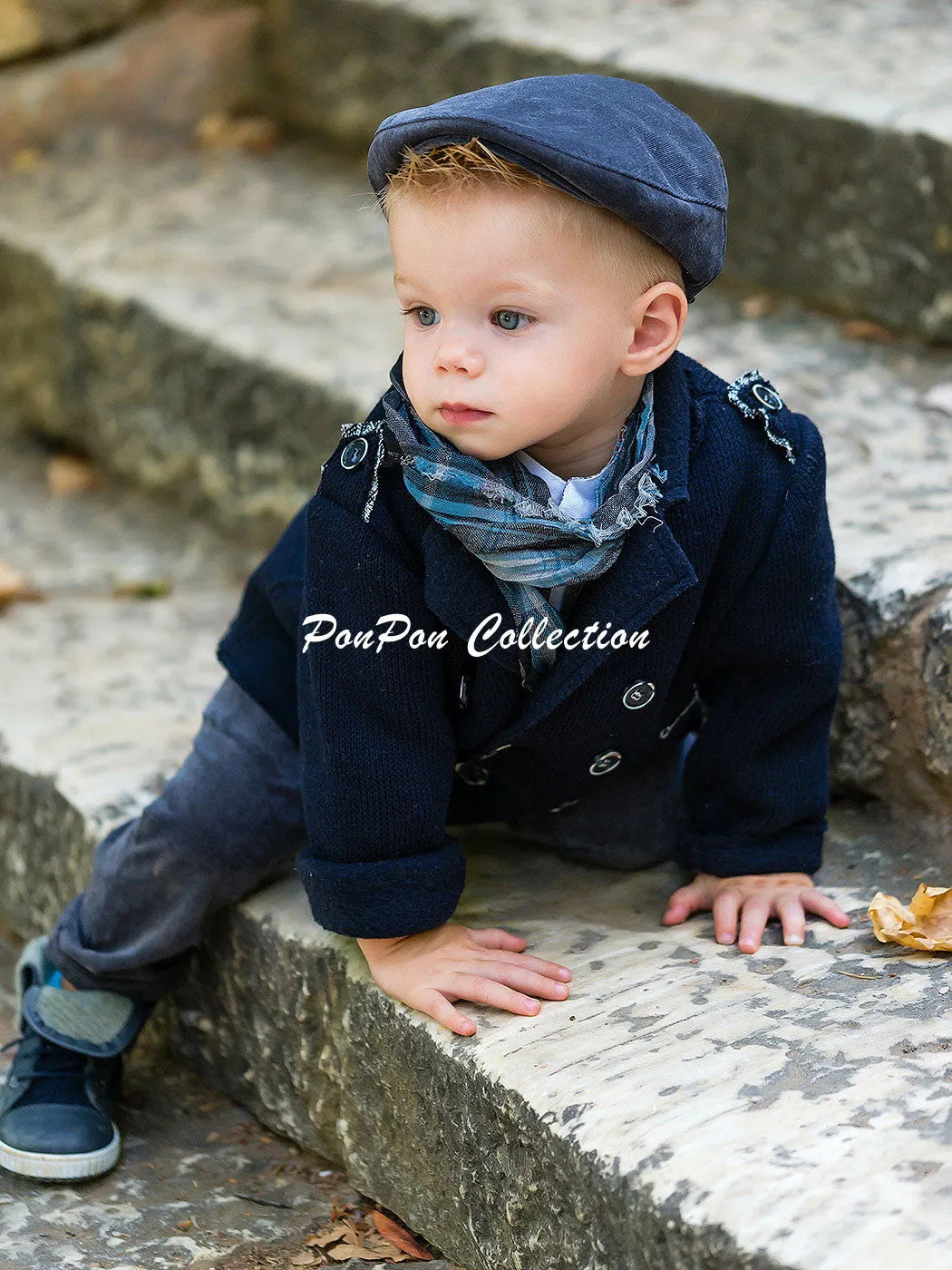 Kid's Jacket-Coat for baby - PIEDRO Blue