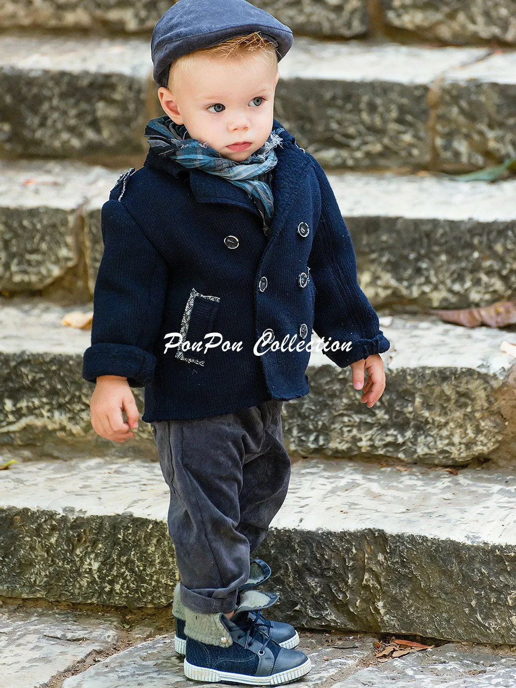 Kid's Jacket-Coat for baby - PIEDRO Blue