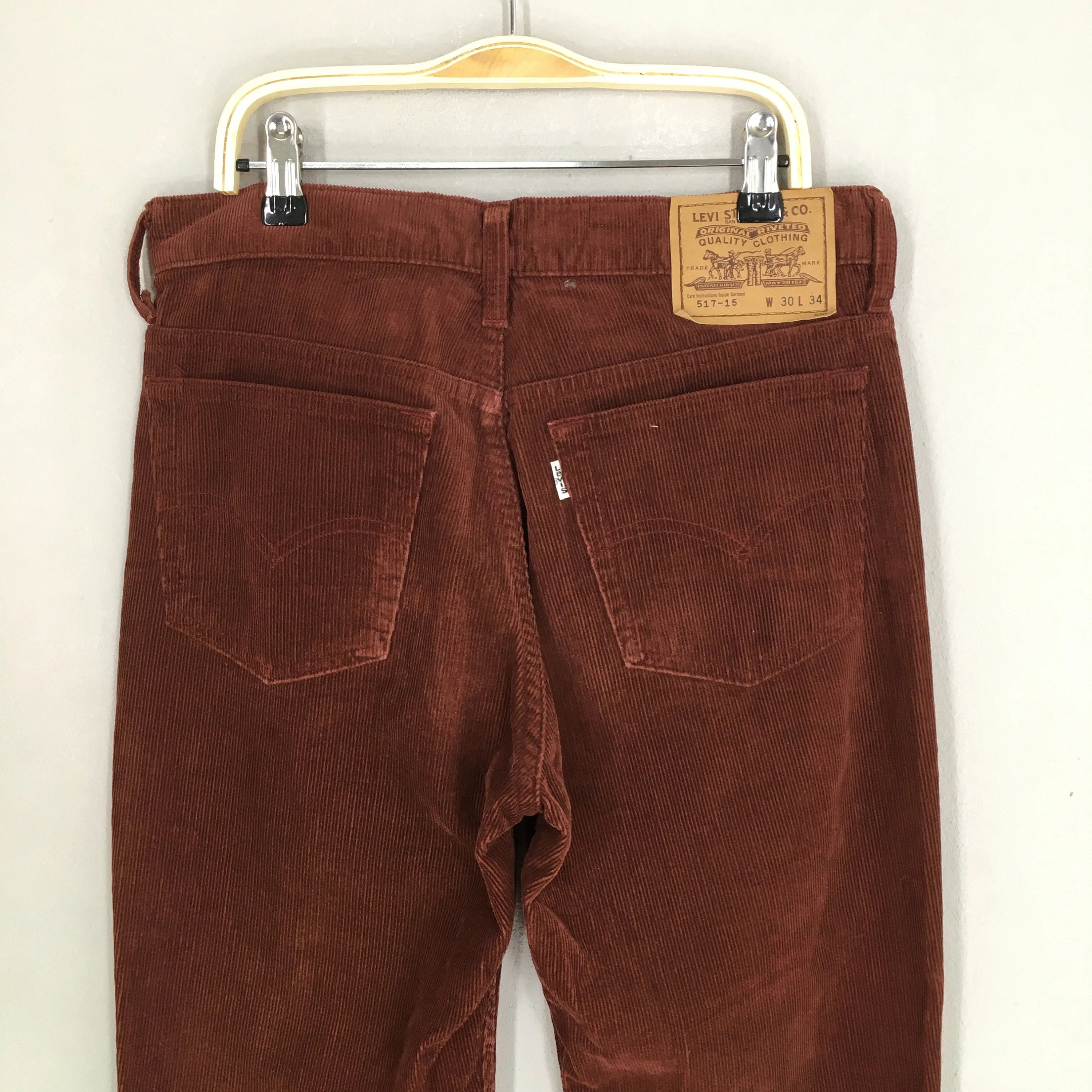 Levi's 517 Red Corduroy Bootcut Jeans Size 28x33