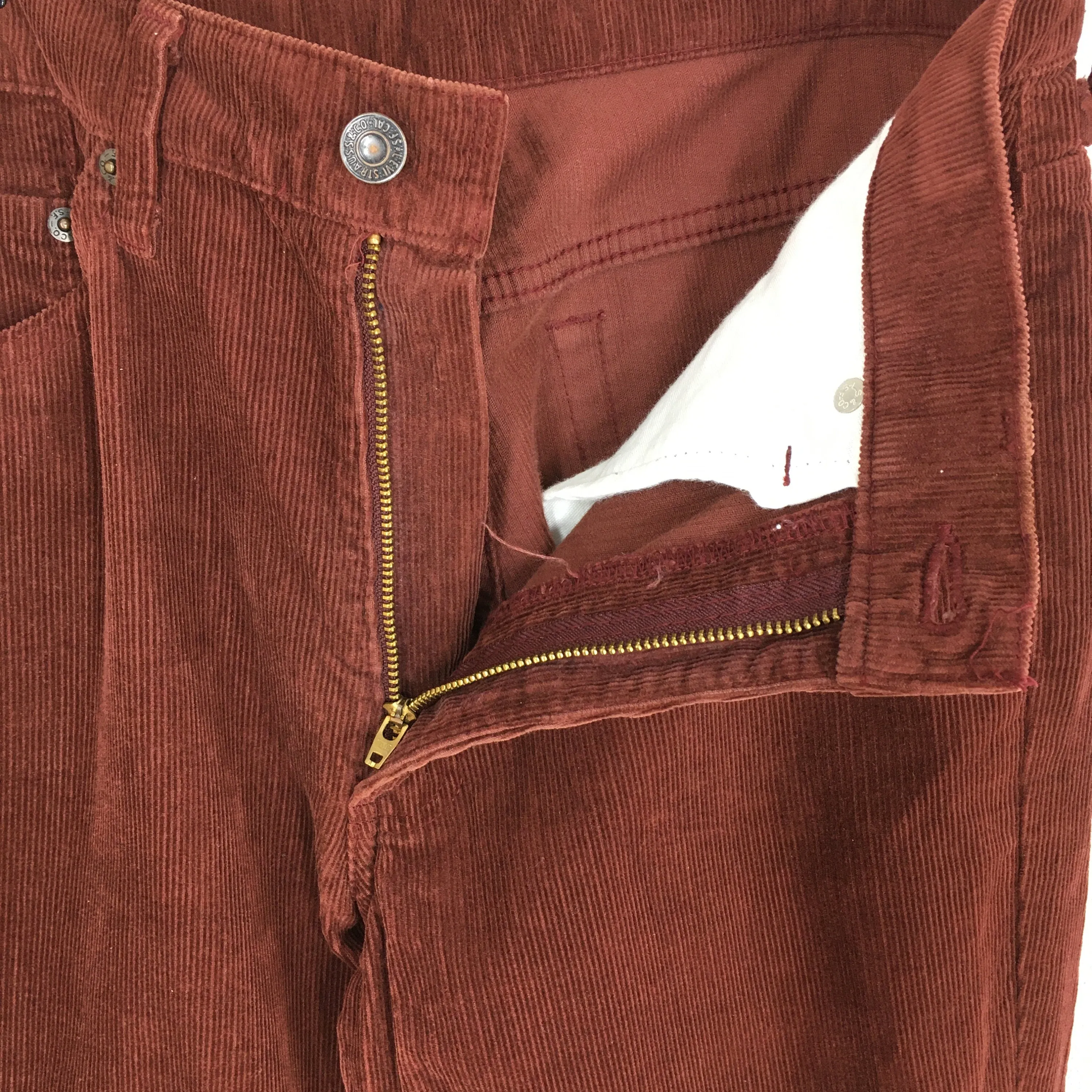 Levi's 517 Red Corduroy Bootcut Jeans Size 28x33