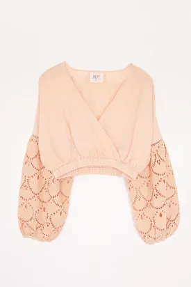 LEYENDA PINK EMBROIDERED BLOUSE