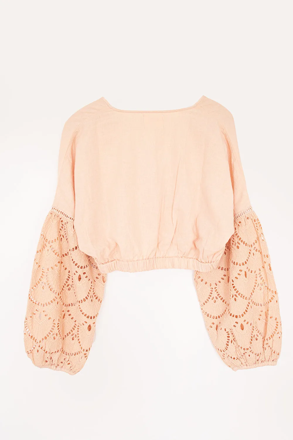 LEYENDA PINK EMBROIDERED BLOUSE