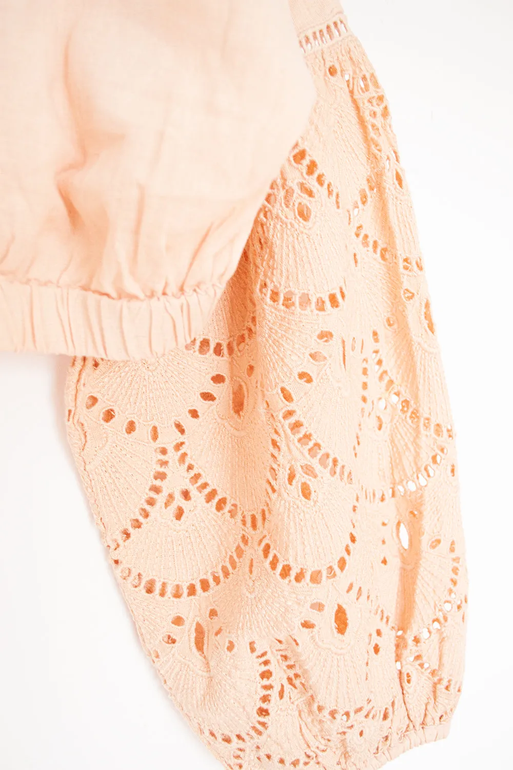 LEYENDA PINK EMBROIDERED BLOUSE