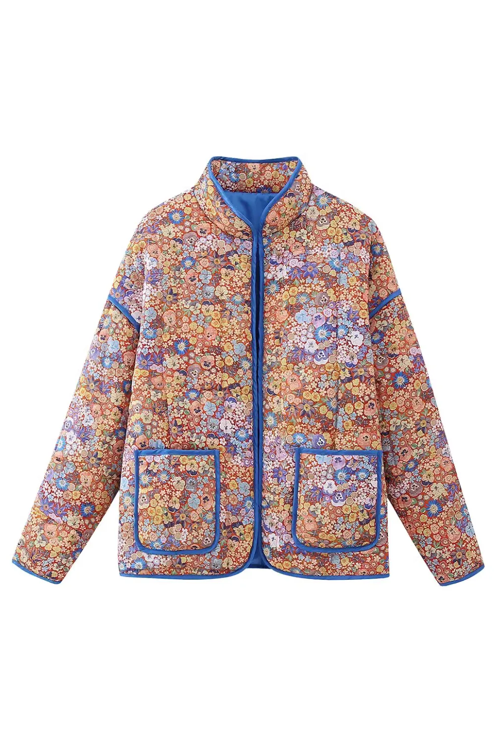 'Lillian' Floral Quilted Puff Jacket (2 Colors)