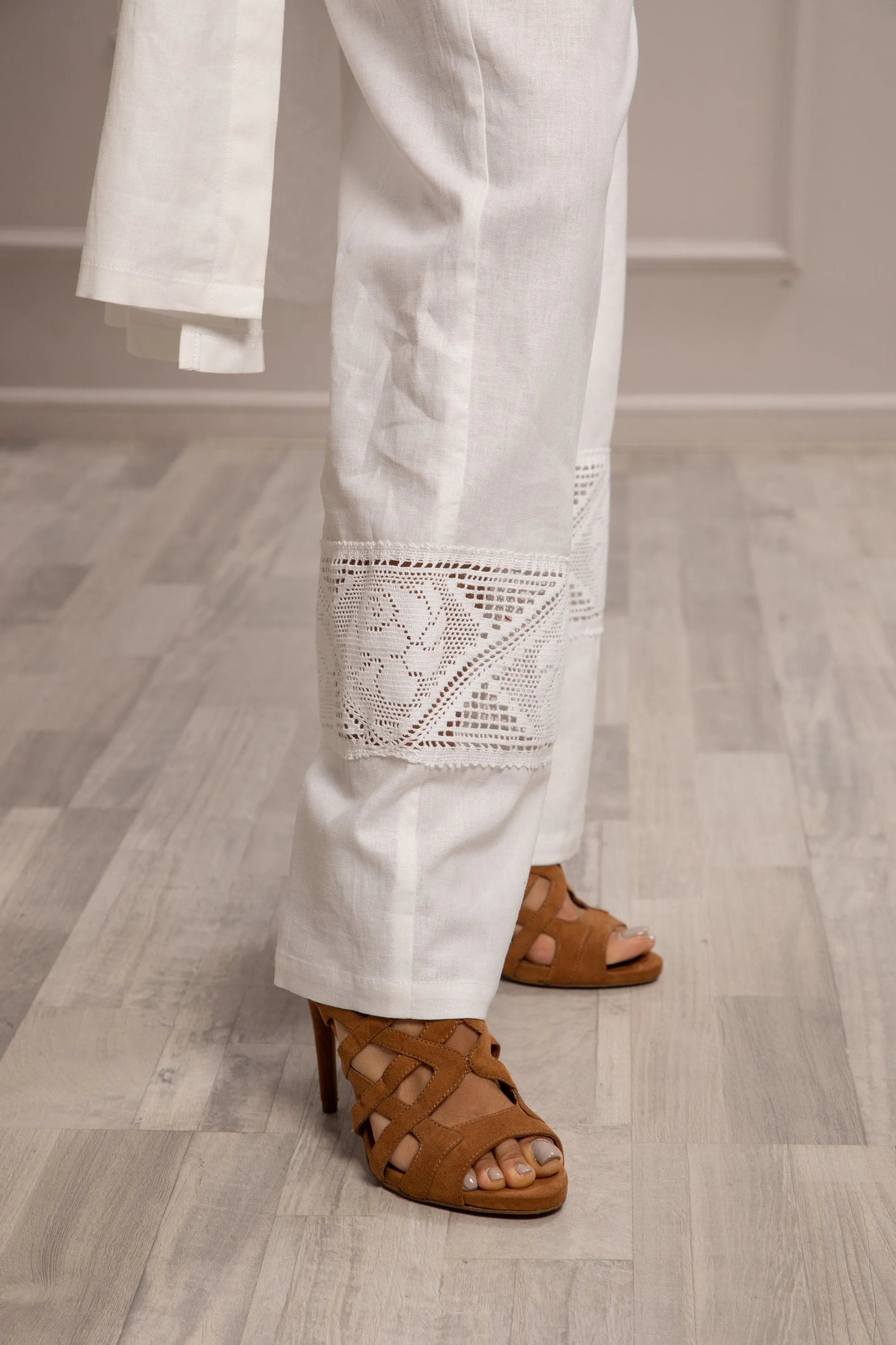 LINEN LACE PANTS