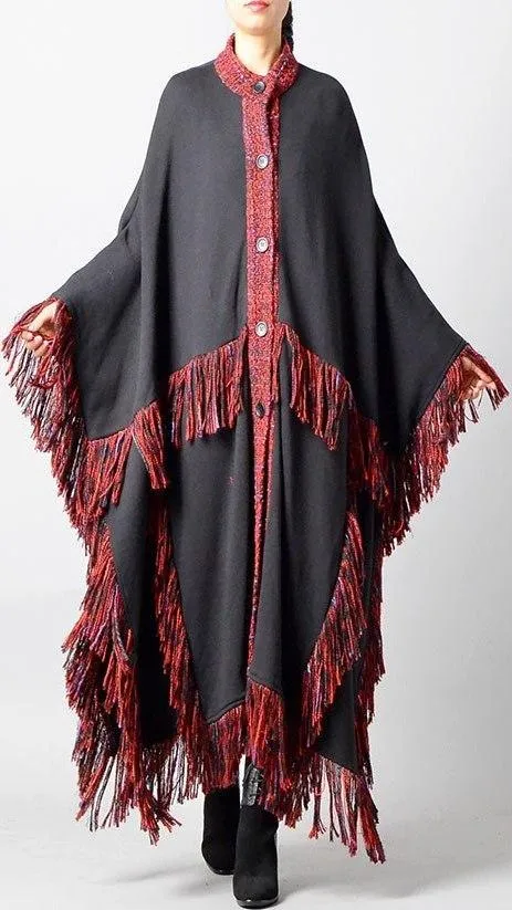 Long Fringed Poncho