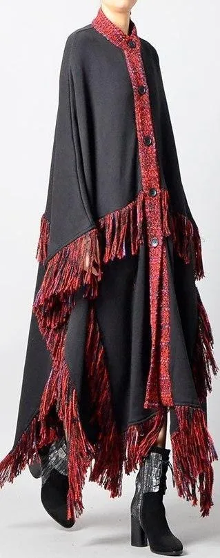 Long Fringed Poncho