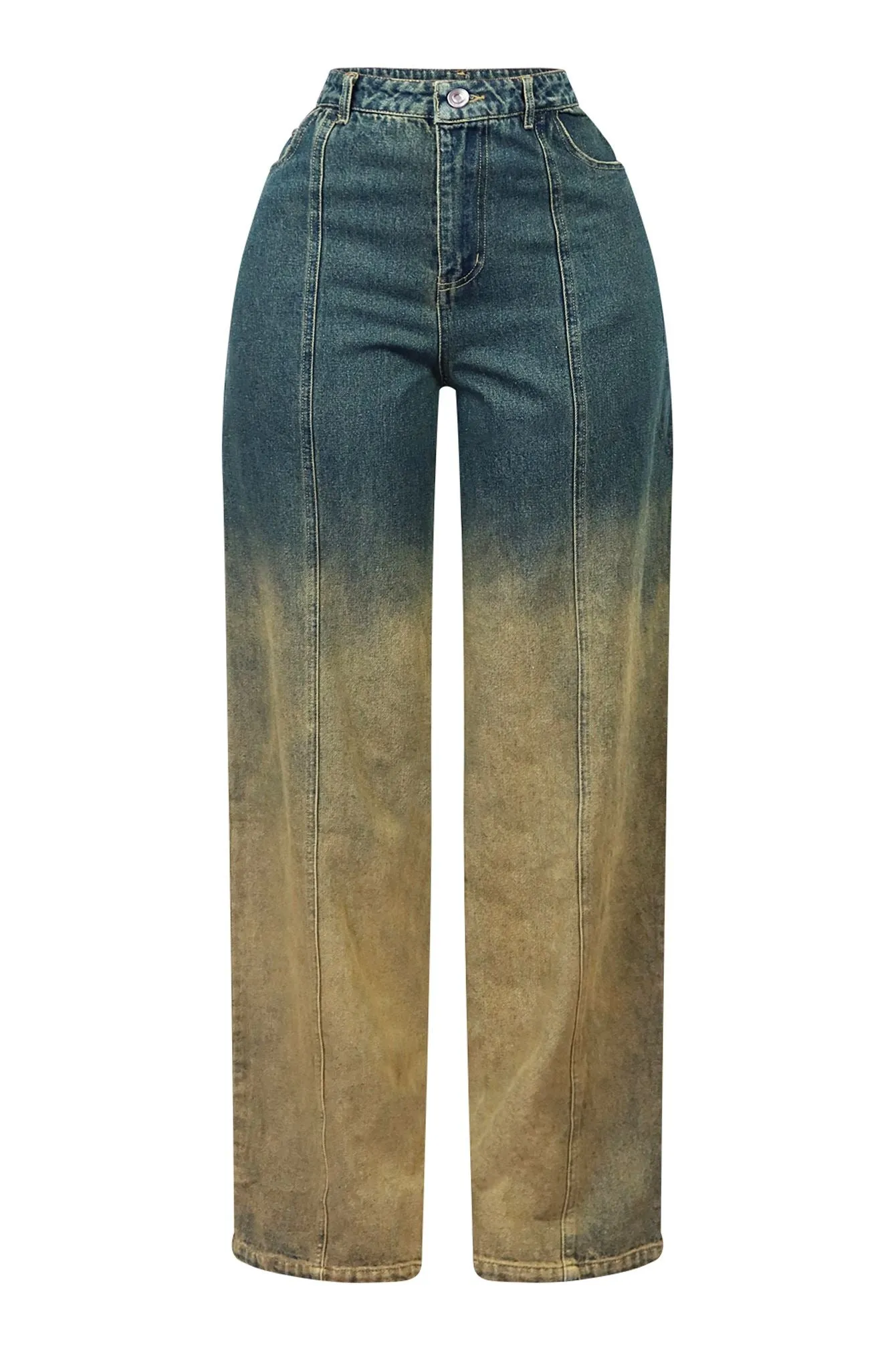 Mary Vintage Ombre Washed Denim Jeans