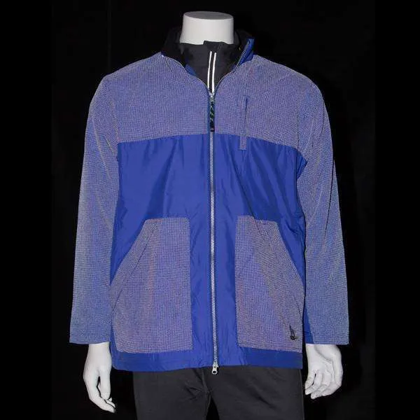 Men's Three Season Hooded Fleece Reflective Lined Jacket in Blue