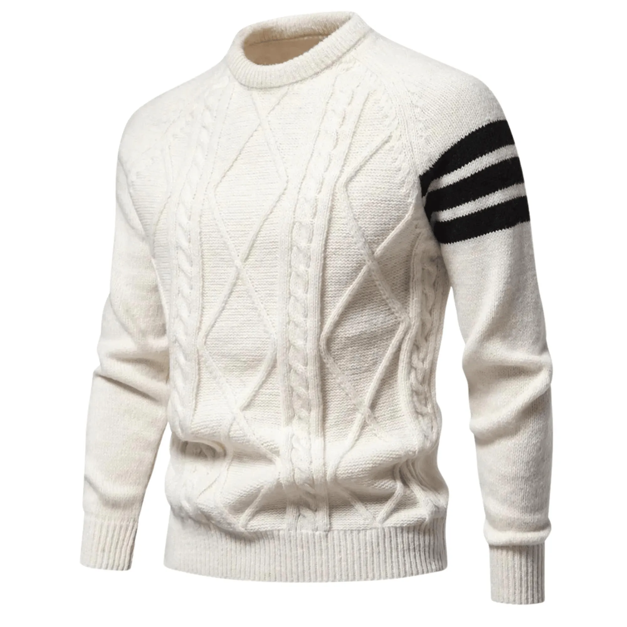 Men's Trendy Pullover Sweaters High Quality Round Neck Tight Casual Mens Fashion