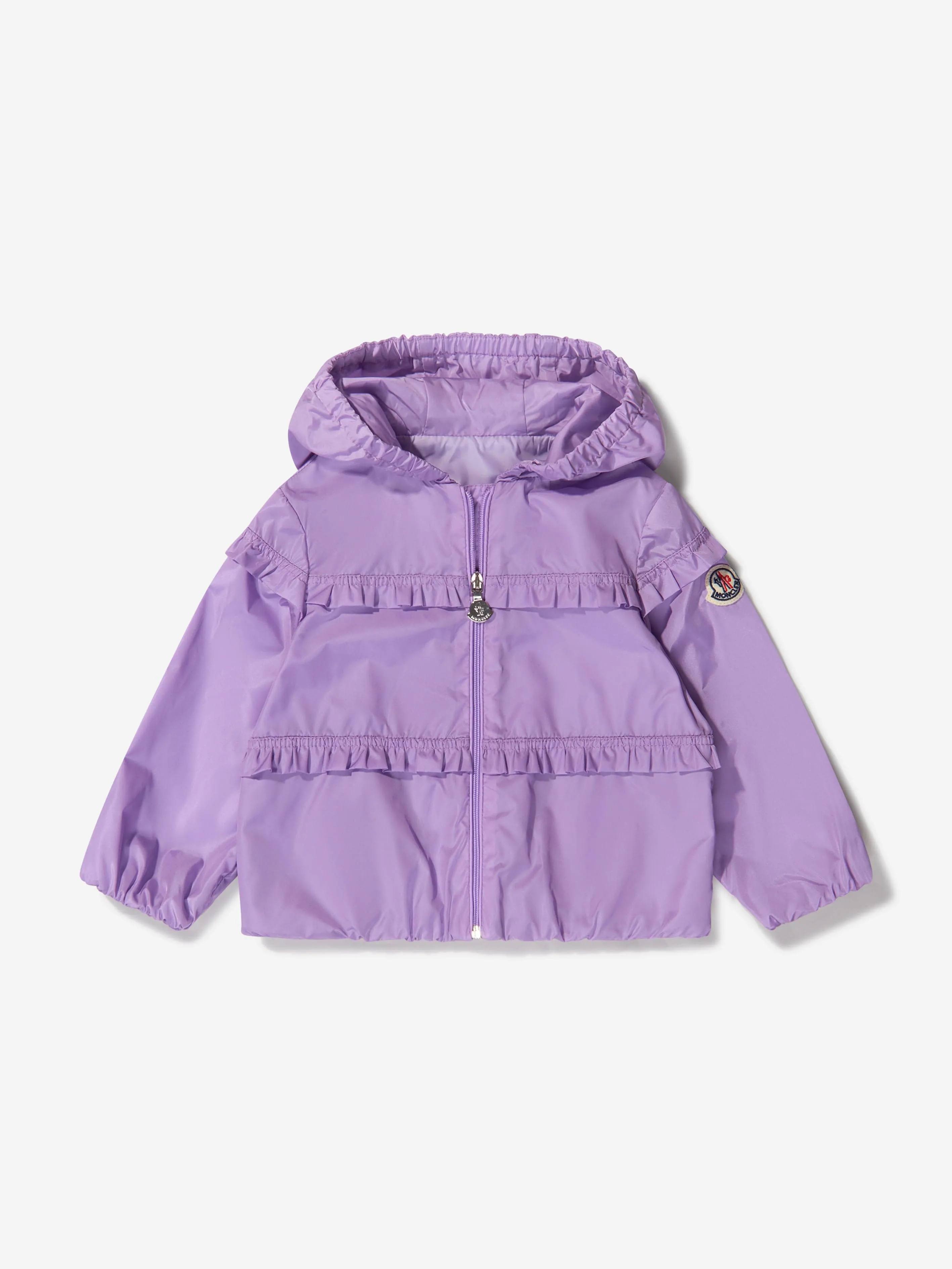 Moncler Enfant Baby Girls Ruffle Trim Hooded Hiti Jacket