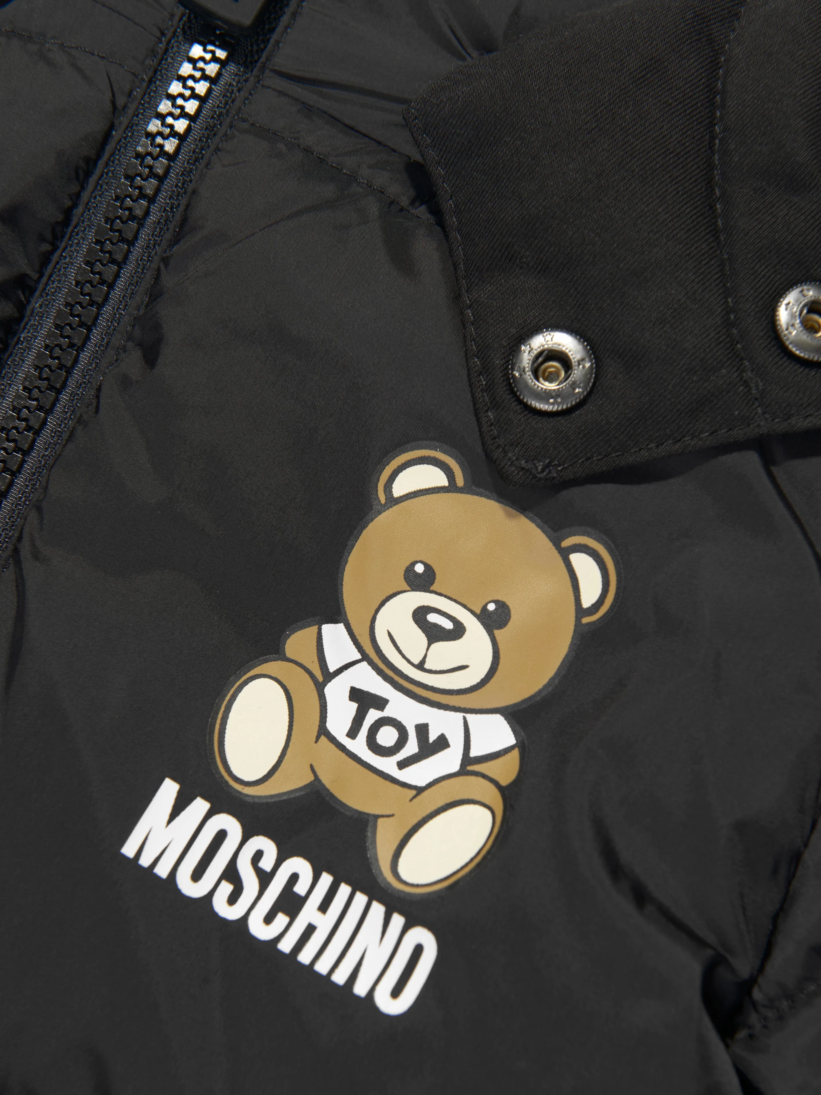 Moschino Baby Teddy Bear Puffer Jacket in Black