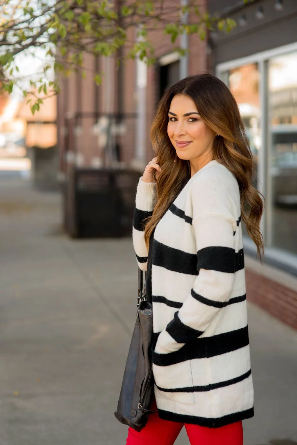 Multi Size Stripe Cardigan