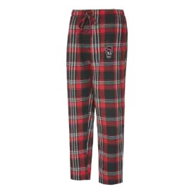 NC State Wolfpack Men's Red and Black Wolfhead Region Flannel Pant