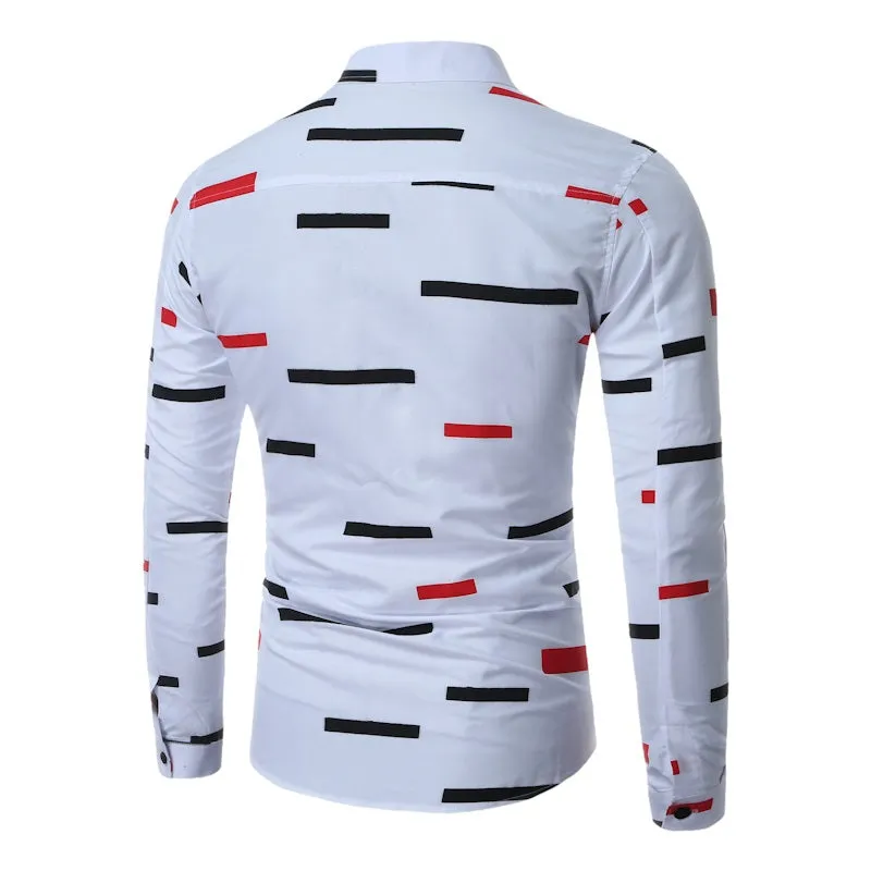 New Men'S 3D Printed Floral Long Sleeve Casual Shirt