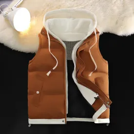 New Stylish Men Women Autumn Winter Brand Fashion Trend Thickened Waistcoat Cotton-Padded Jacket