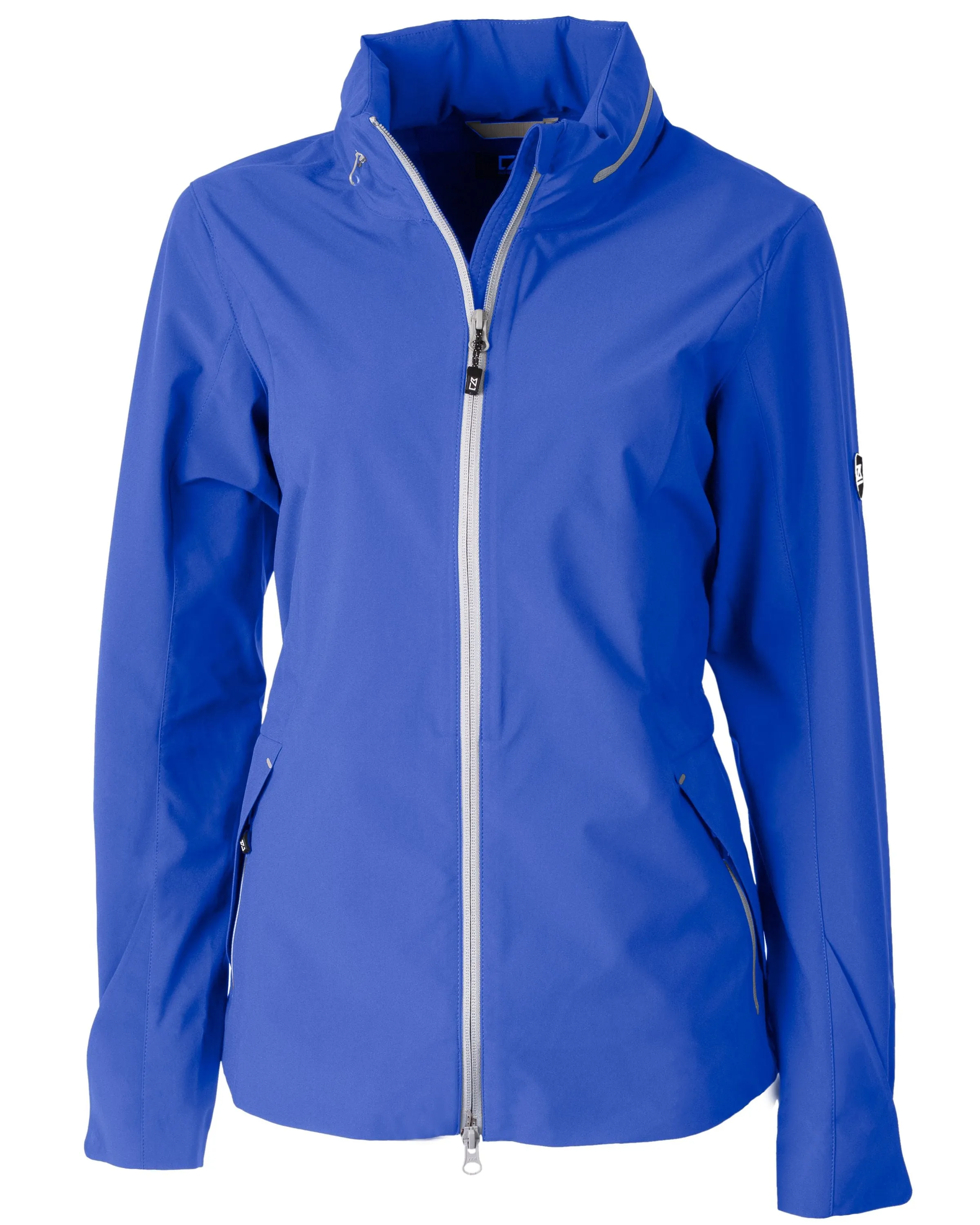 OUTLET-Cutter & Buck Vapor Water Repellent Stretch Ladies Full Zip Rain Jacket