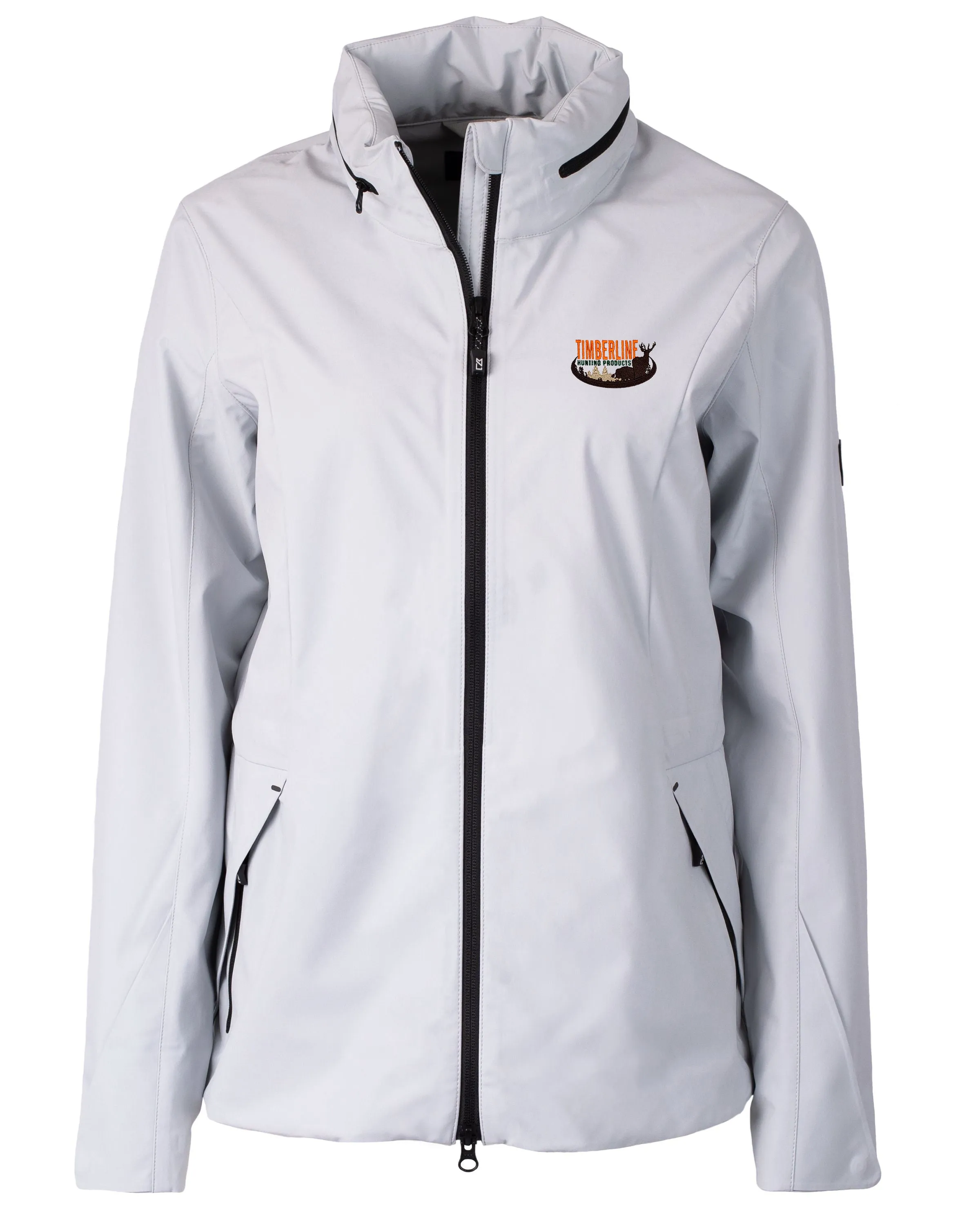 OUTLET-Cutter & Buck Vapor Water Repellent Stretch Ladies Full Zip Rain Jacket