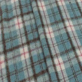 Pink/Baby Blue/Multi Plaid Twill Jacketing Woven Fabric