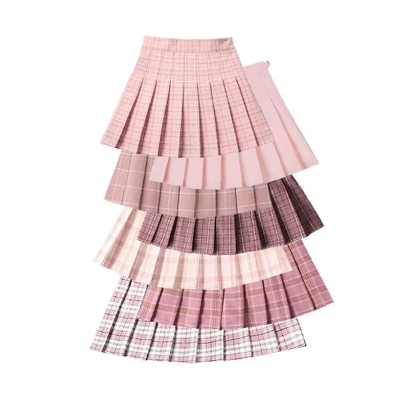 Pleated checked mini Skirt