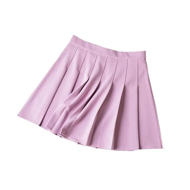 Pleated checked mini Skirt