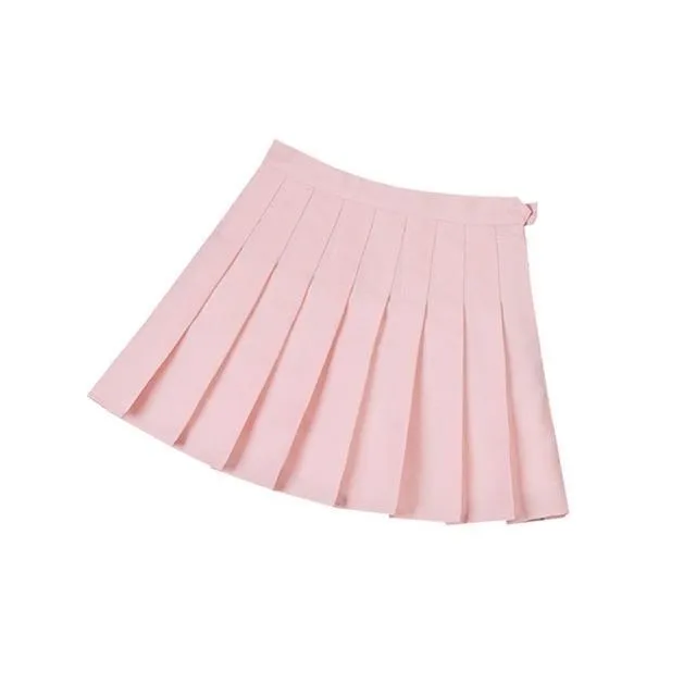 Pleated checked mini Skirt