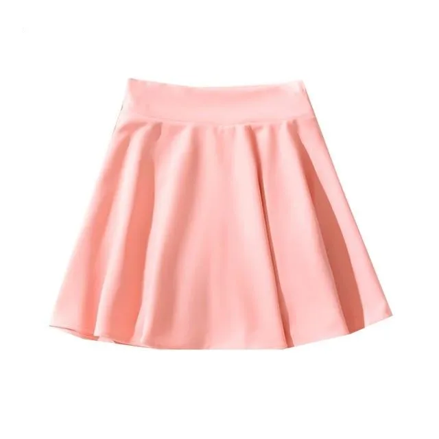 Pleated checked mini Skirt