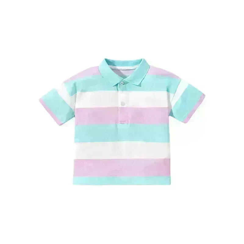 Polo Shirt  for boys Short Sleeve Striped  cotton shirt for baby boys