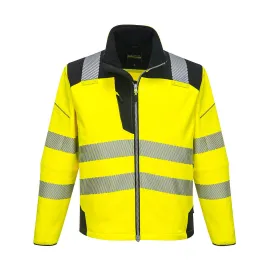 Portwest Men's Vision Hi-Vis Water Resistant Softshell Jacket