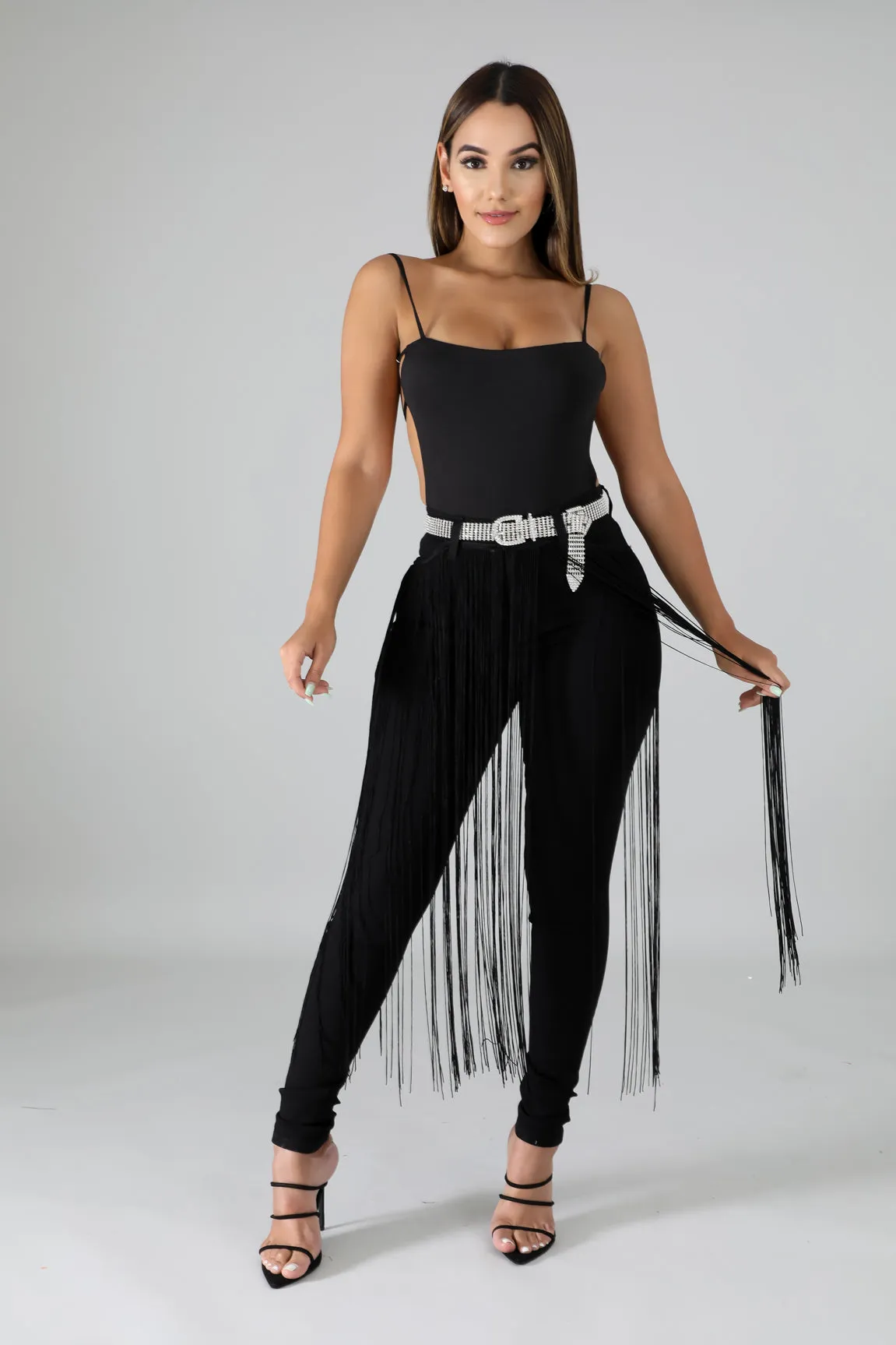 Power Fringe Denim Jeans