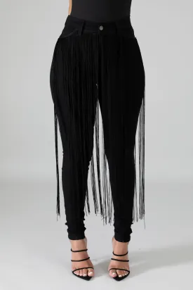 Power Fringe Denim Jeans