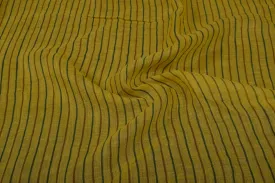 Precut of 1 Meter of Yellow Printed Linen Fabric