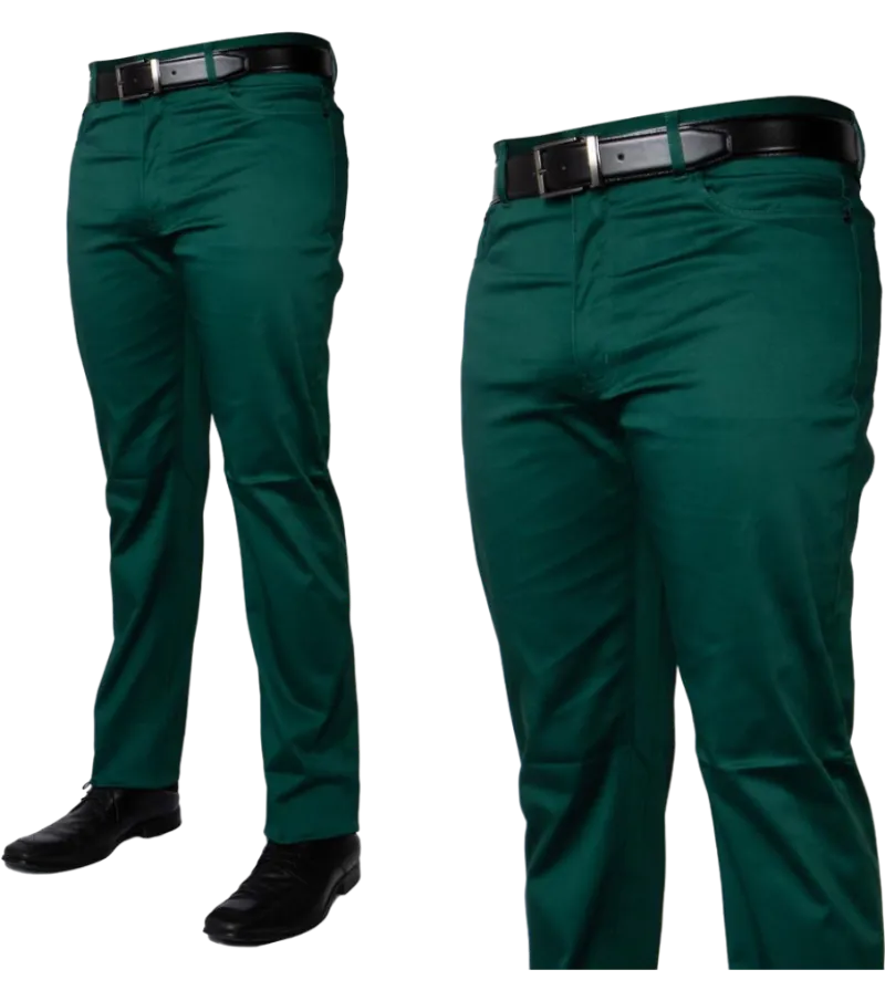 Prestige Green Men's Jeans Classic Fit Stretch Material