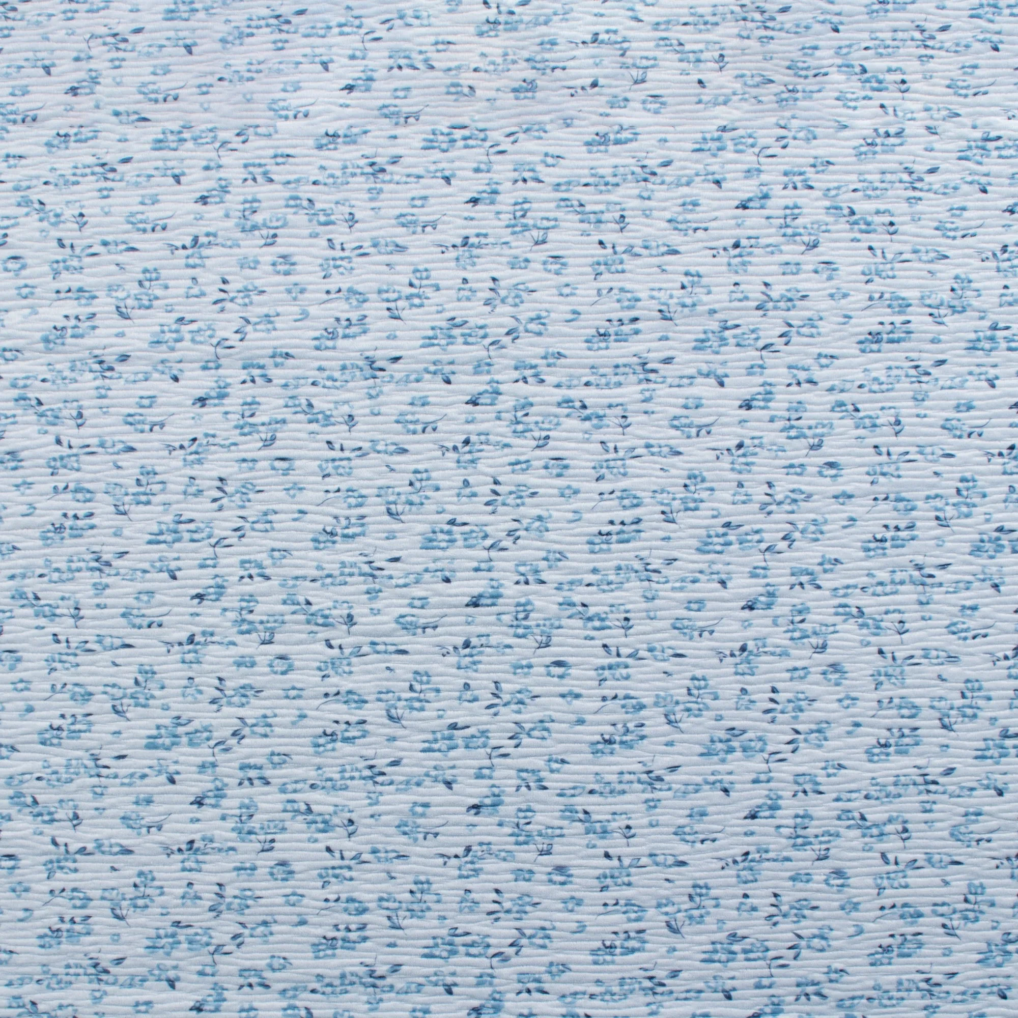 Printed Crinkled Velvet - LOUNGING - 006 - Dusty Blue