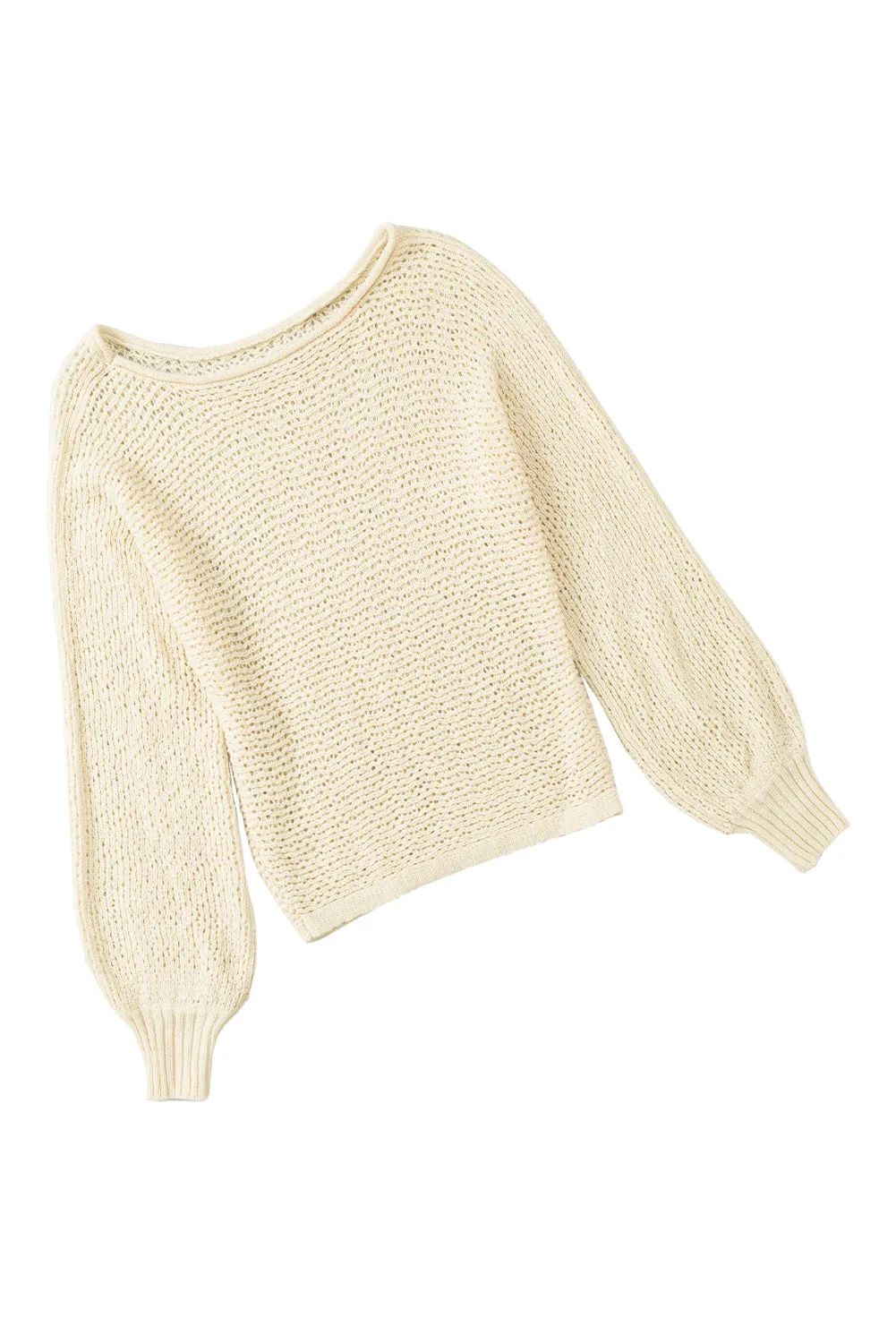 Sheer Openwork Knit Sweater