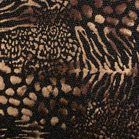 Shimmery holiday fabric - Tiger - Black