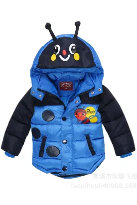 Toddler Boys Cartoon Printed Thick Padded Jacket - C4507UBBJK