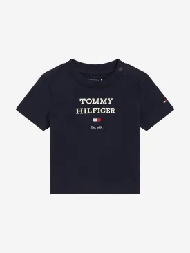 Tommy Hilfiger Baby Logo T-Shirt in Navy