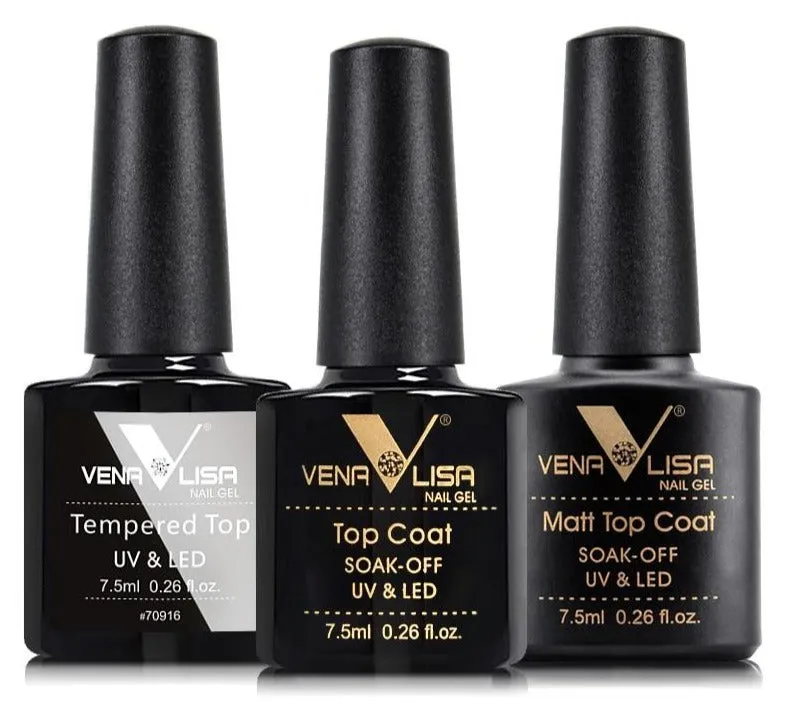 Venalisa Gel Top Coats and Base Coats - Matte, Tempered, Long Wear