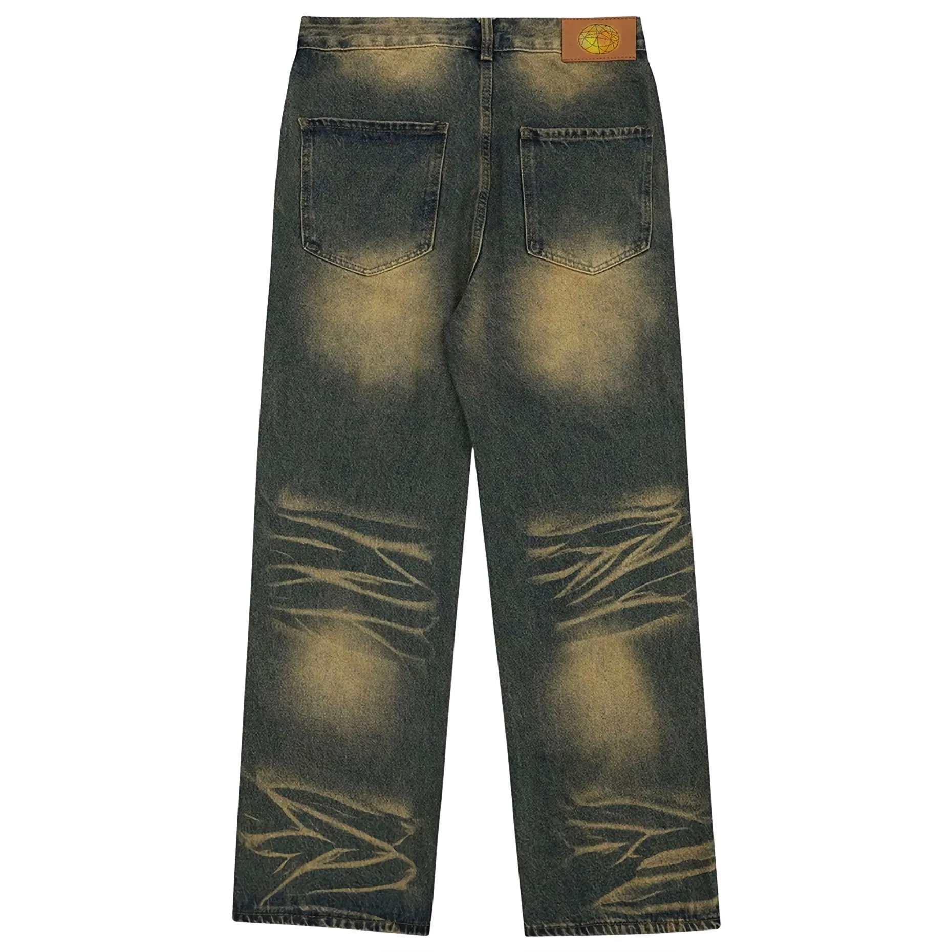 'Wasteland' Multi-Pocket Vintage Wash Cargo Jeans