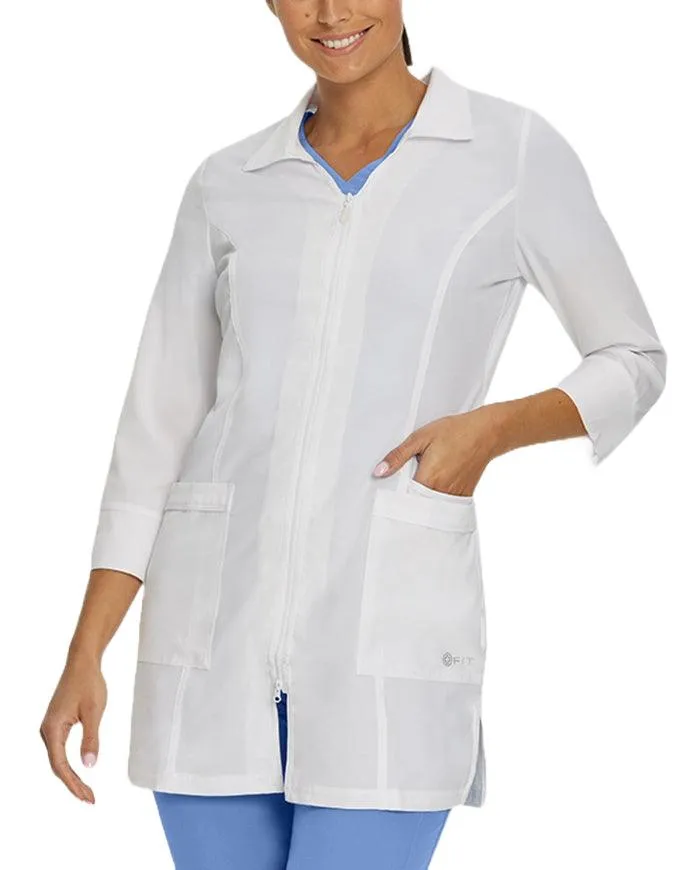 Whitecross FIT Women's 32 Inch Front Zipper Lab Coat