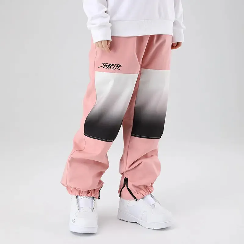 Women Baggy Snow Snowboard Pants Adjustable Waist