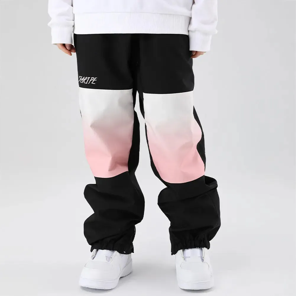 Women Baggy Snow Snowboard Pants Adjustable Waist