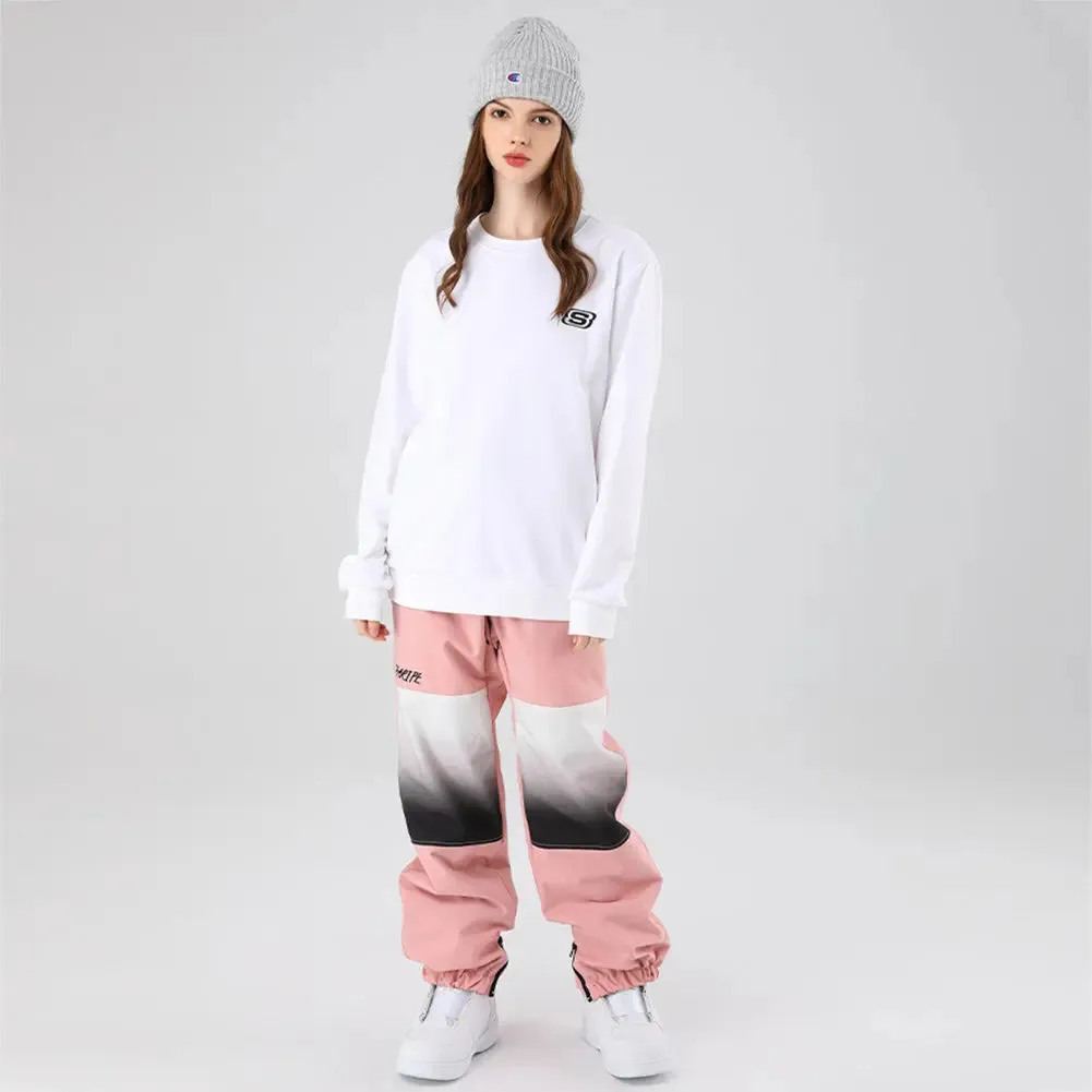 Women Baggy Snow Snowboard Pants Adjustable Waist