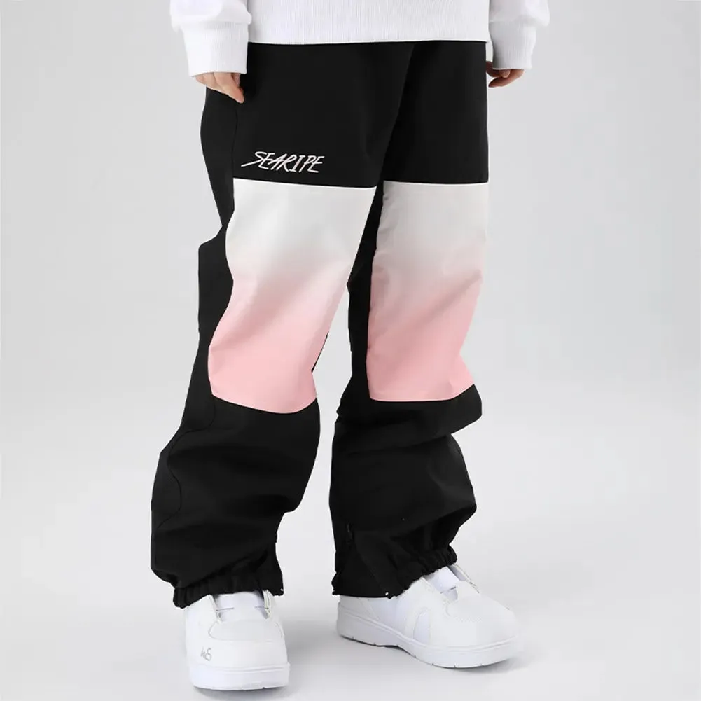 Women Baggy Snow Snowboard Pants Adjustable Waist