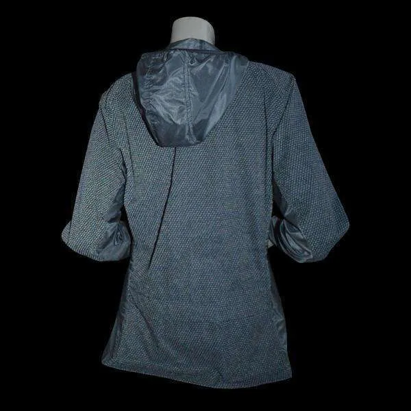 Women's Featherlite Reflective Hooded Nylon Packable Jacket in Graphite